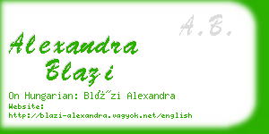 alexandra blazi business card